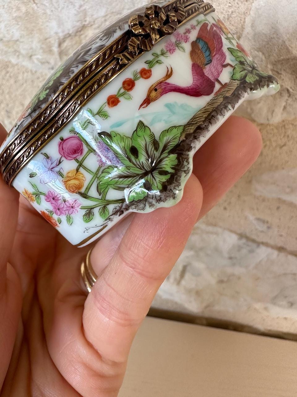 Exquisite Hand Painted Limoges Trinket Box