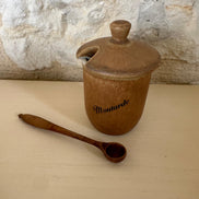 Adorable Wooden Mustard Pot