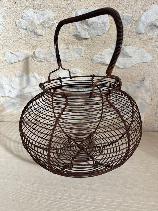 Antique French Egg Basket