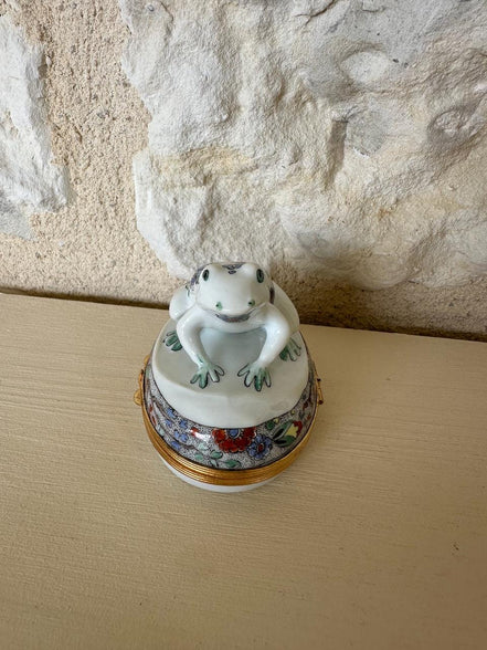 Limoges Frog Trinket Box