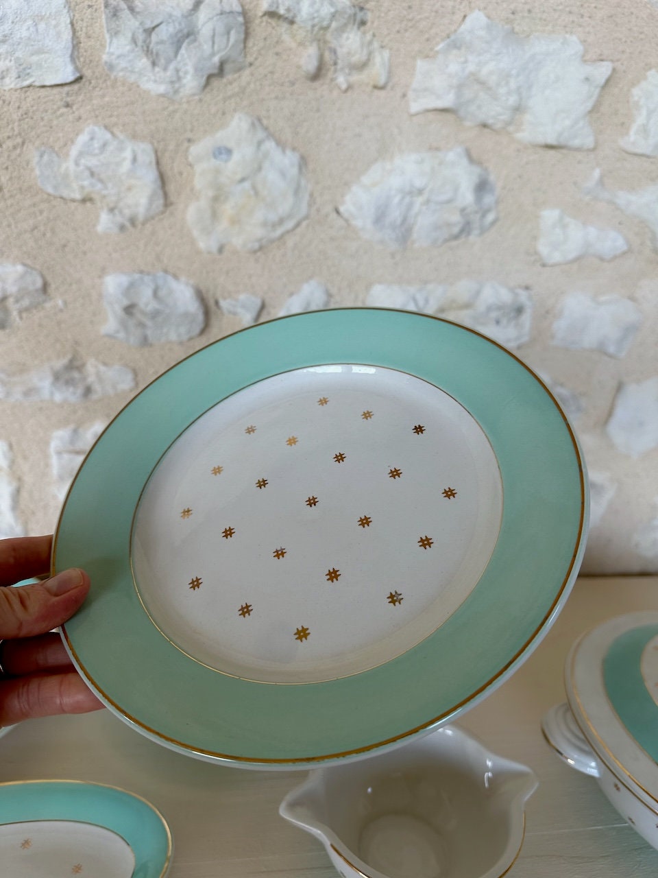 KG Luneville Pale Turquoise Dinner Service