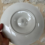 Rare Vintage French White Longchamp Oyster Plates & Server