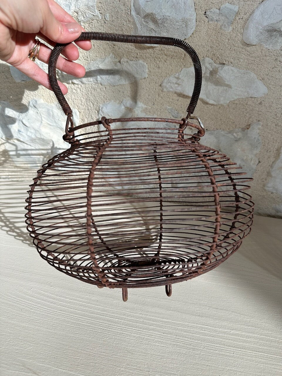 Antique French Egg Basket