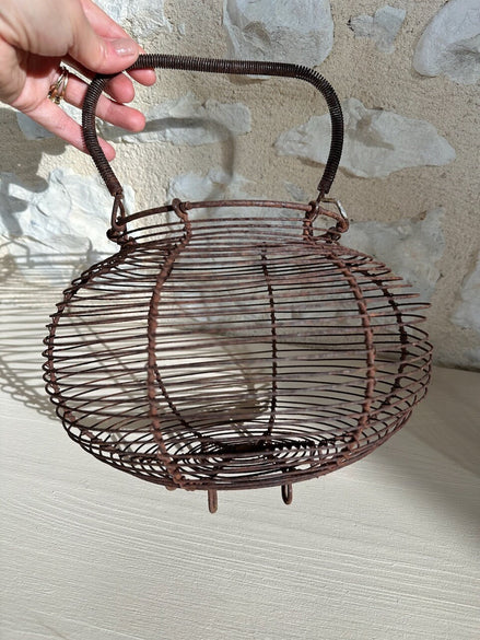 Antique French Egg Basket