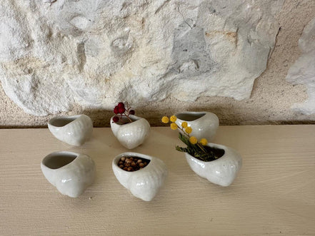 Vintage Snail Shell Pots