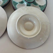 Vintage French Longchamp Oyster Plates & Server Set