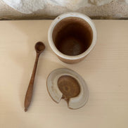Adorable Wooden Mustard Pot