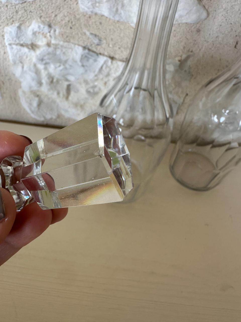 Pair of Crystal Baccarat Wine Carafes