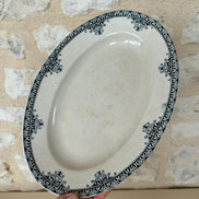 Aged Terre de Fer Oval Serving Dish