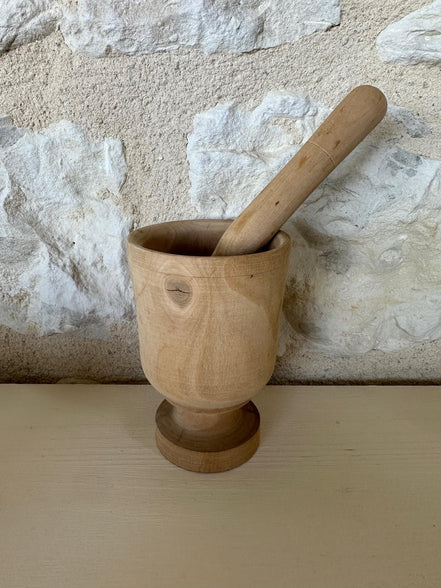 Vintage Wooden Pestal and Mortar