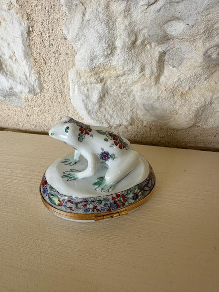 Limoges Frog Trinket Box