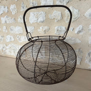 Antique French Wire Egg Basket
