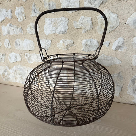 Antique French Wire Egg Basket