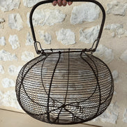 Antique French Wire Egg Basket