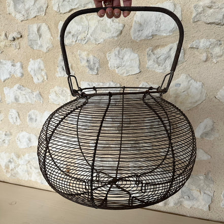 Antique French Wire Egg Basket