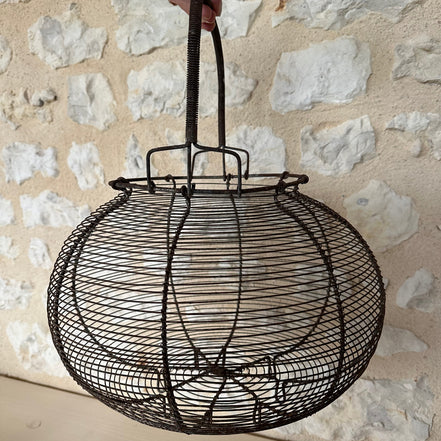 Antique French Wire Egg Basket