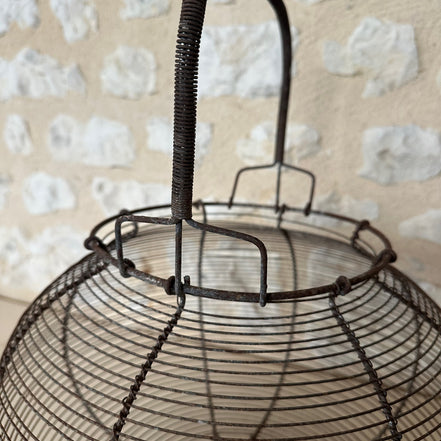 Antique French Wire Egg Basket