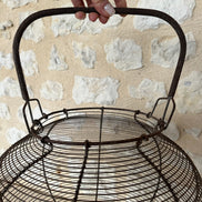 Antique French Wire Egg Basket