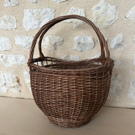 Vintage French Hand Woven Basket