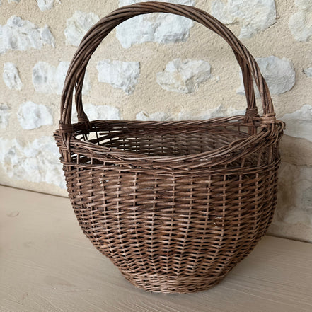 Vintage French Hand Woven Basket