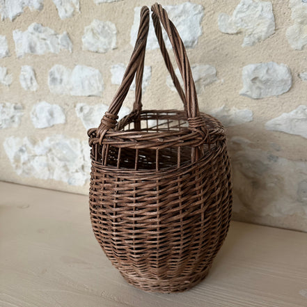 Vintage French Hand Woven Basket