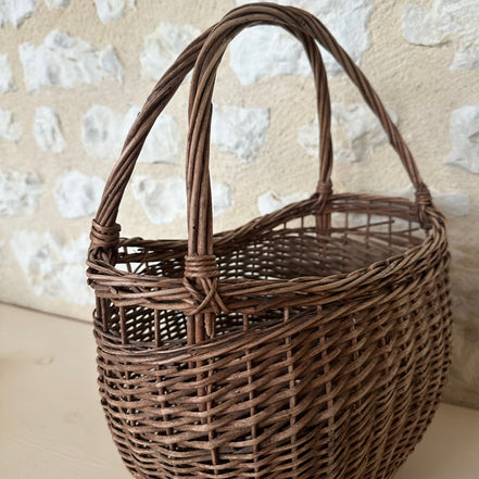 Vintage French Hand Woven Basket