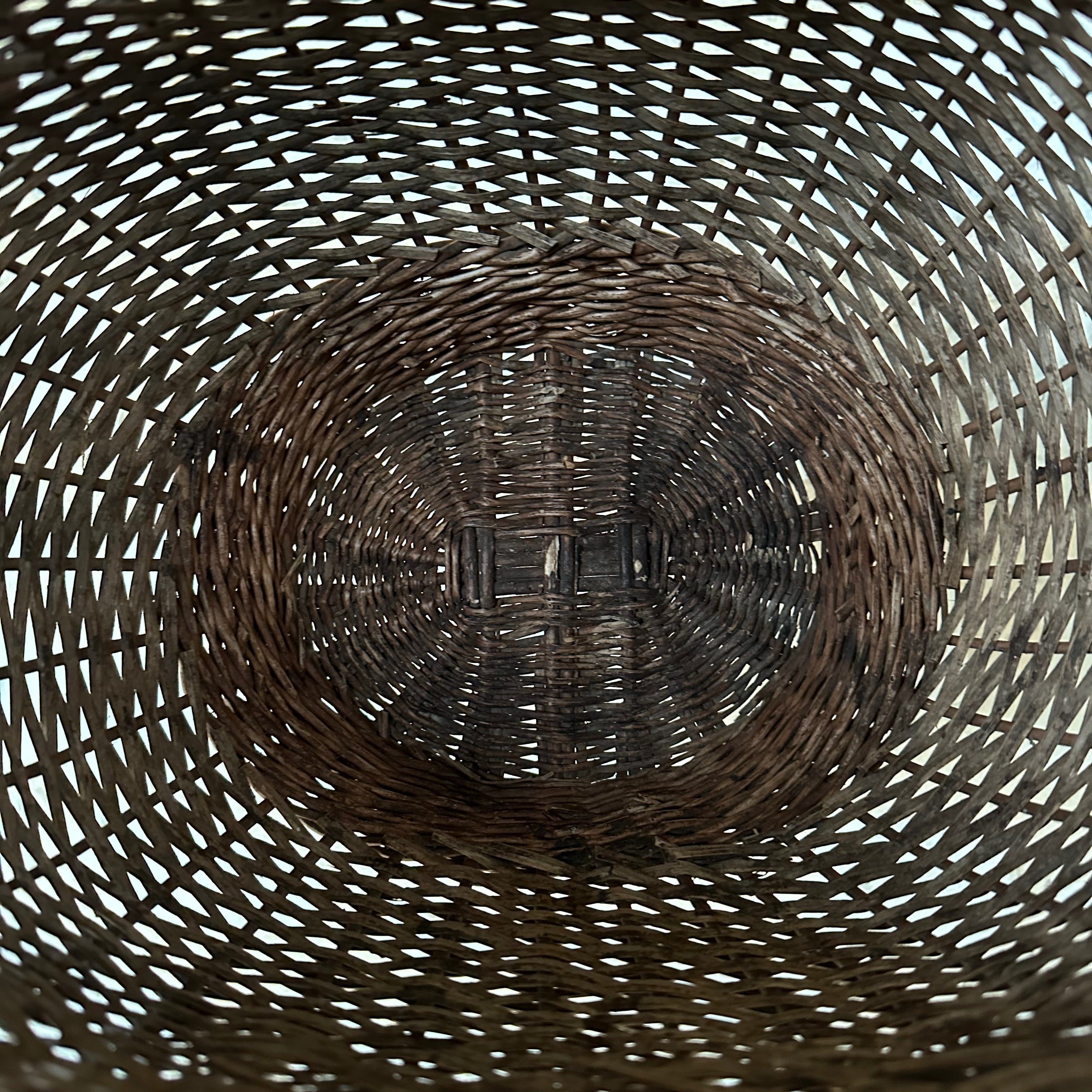 Vintage French Hand Woven Basket