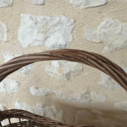 Vintage French Hand Woven Basket