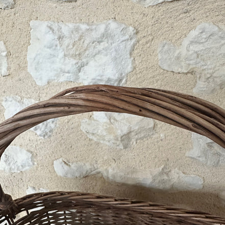 Vintage French Hand Woven Basket