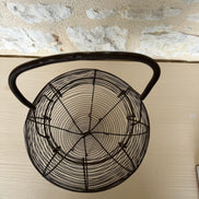 Large Antique French Wire Egg Basket