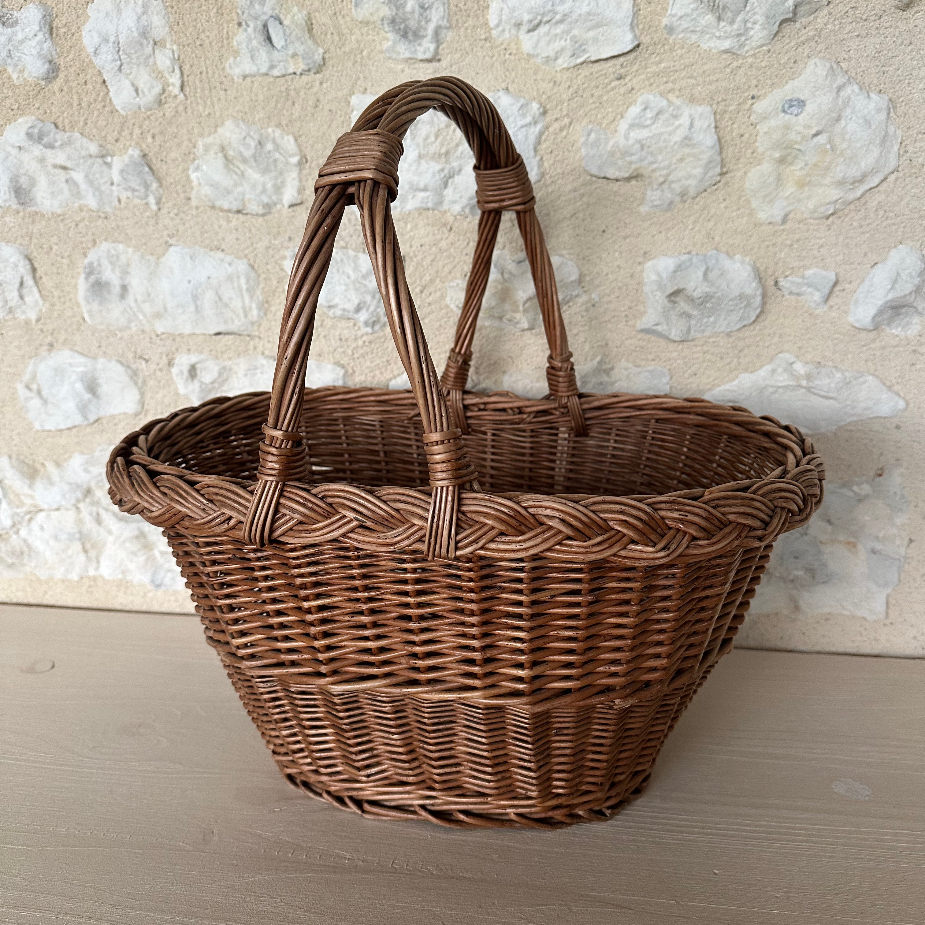 Stunning Vintage French Market Basket