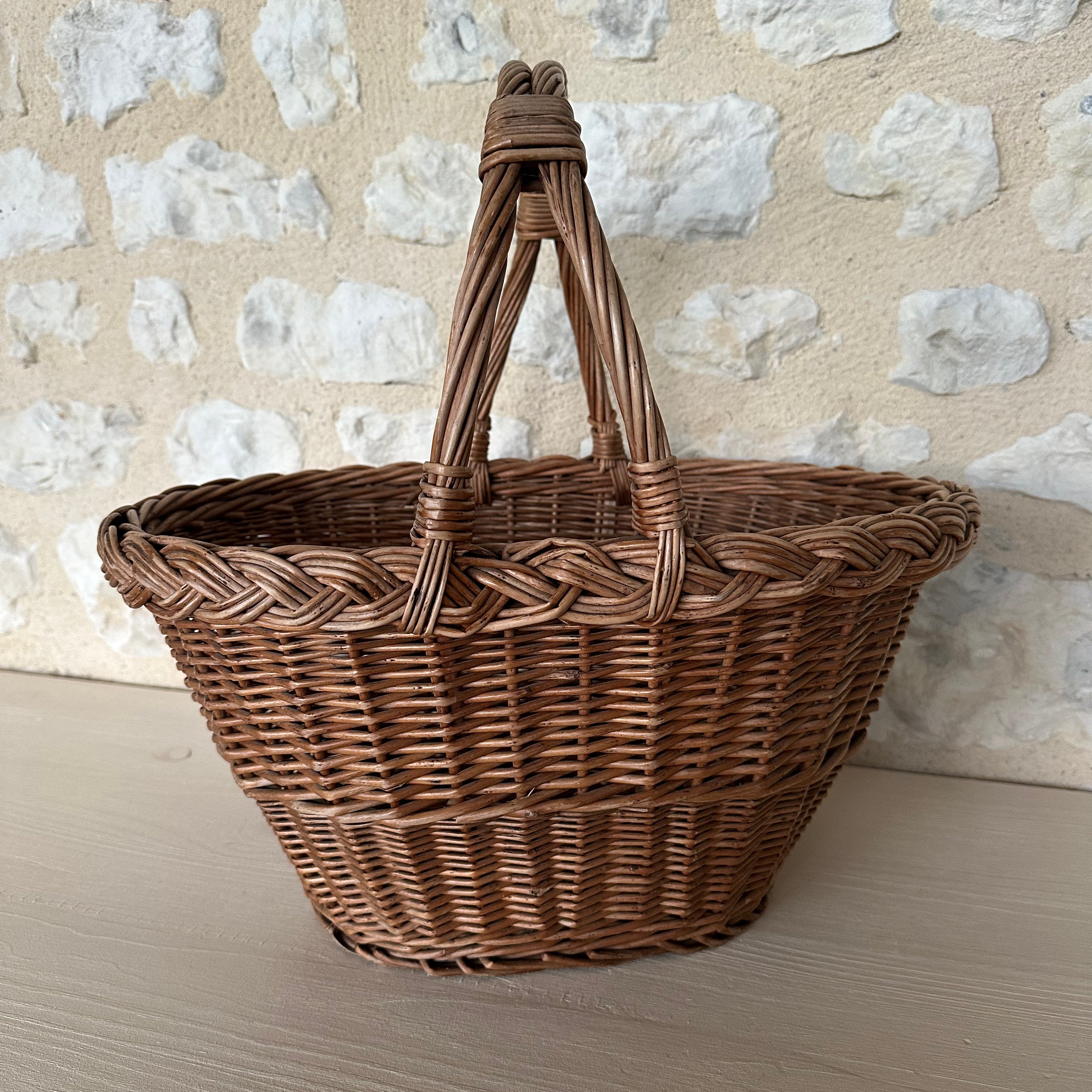 Stunning Vintage French Market Basket