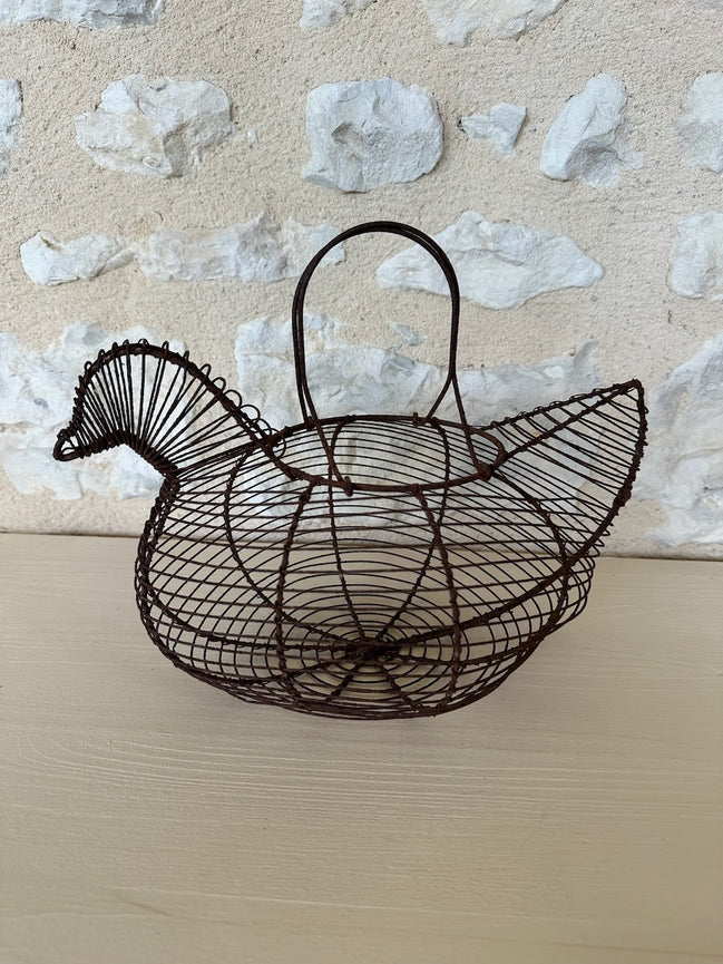 Antique Hen Egg Basket