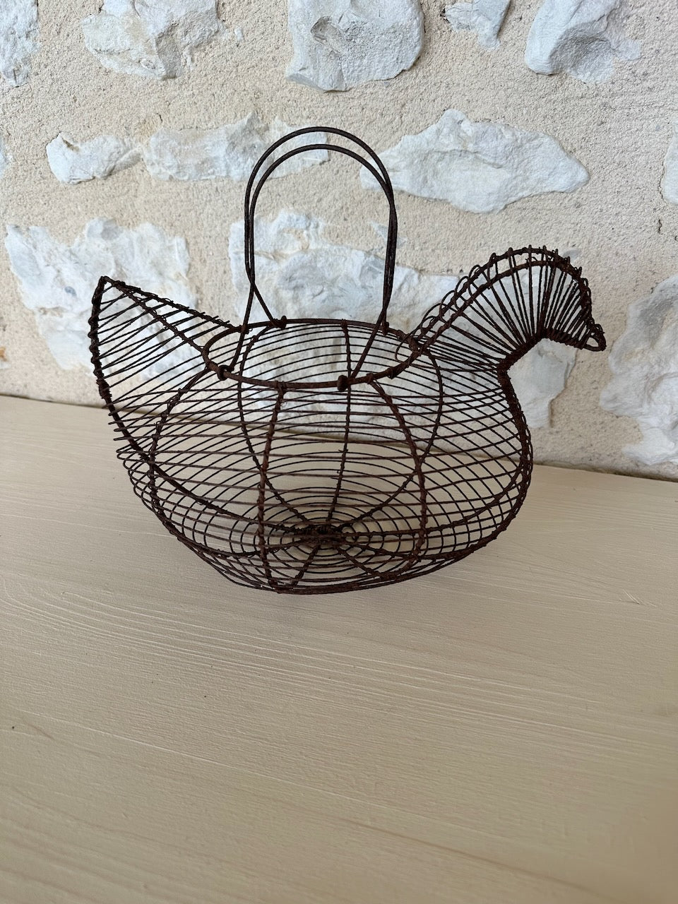 Antique Hen Egg Basket