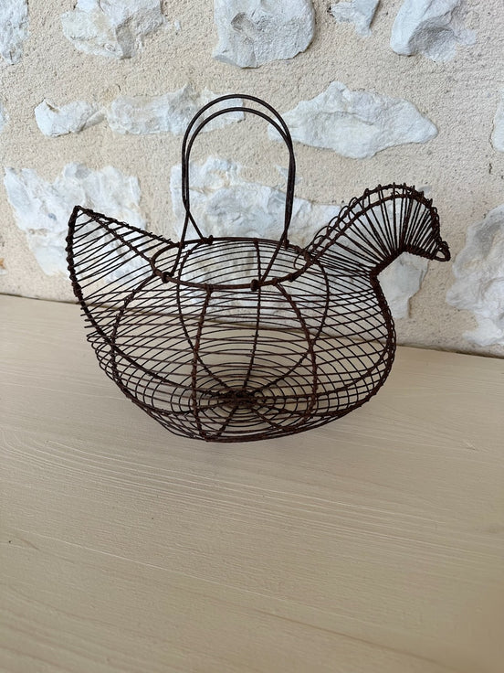 Antique Hen Egg Basket