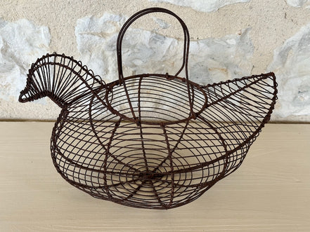 Antique Hen Egg Basket