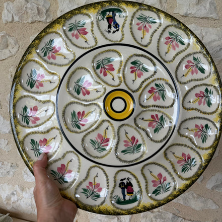 Henriot Quimper 24 Piece Oyster Server