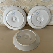 A Set of Three Henriot Quimper Six Piece Oyster Plates