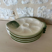 Set of Four Oyster Plates by Longwy France