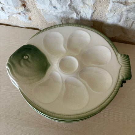Set of Four Oyster Plates by Longwy France