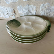Set of Four Oyster Plates by Longwy France