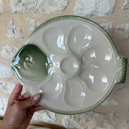 Set of Four Oyster Plates by Longwy France