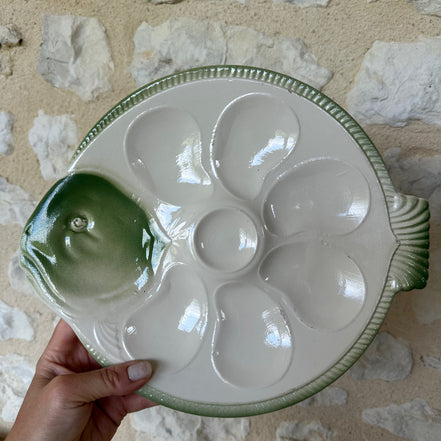 Set of Four Oyster Plates by Longwy France