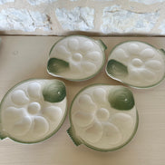 Set of Four Oyster Plates by Longwy France