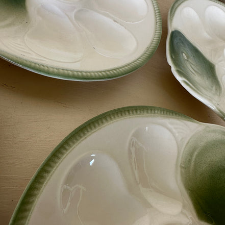 Set of Four Oyster Plates by Longwy France