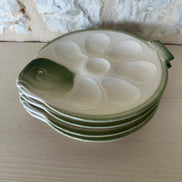 Set of Four Oyster Plates by Longwy France