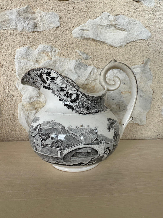 Rare Antique Porcelain Jug by David Johnston of Bordeaux