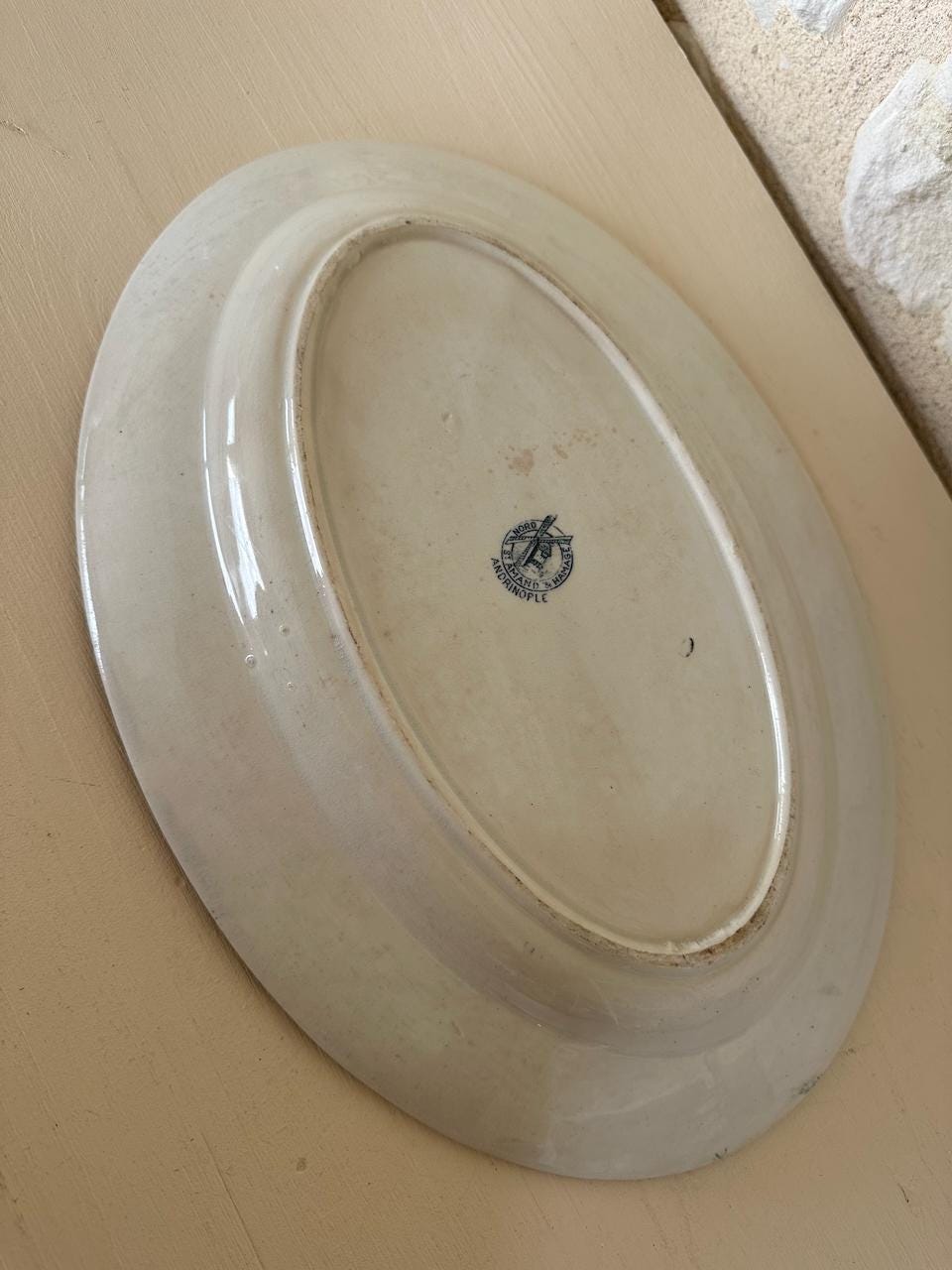 Aged Terre de Fer Oval Serving Dish