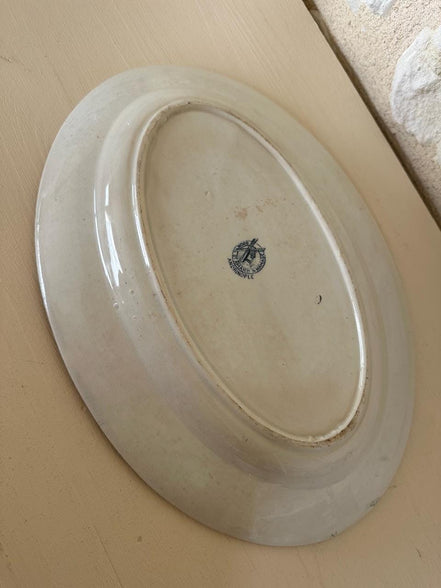 Aged Terre de Fer Oval Serving Dish