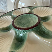 Vintage French Longchamp Oyster Plates & Server Set